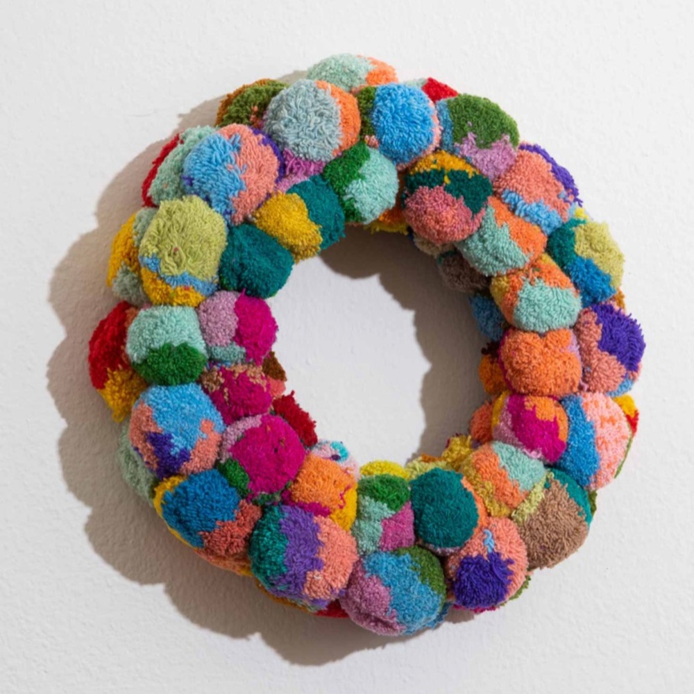 Noonday Collection Peruvian Pom wreath